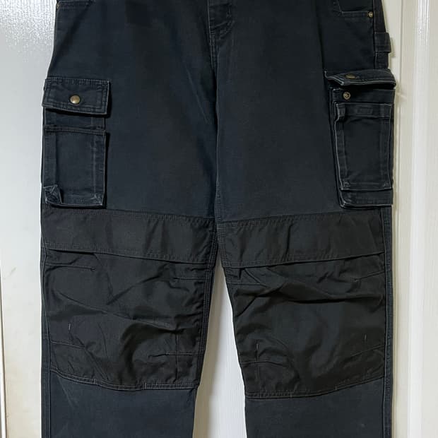 칼하트 blk 워시드 덕 멀티포켓 더블카고