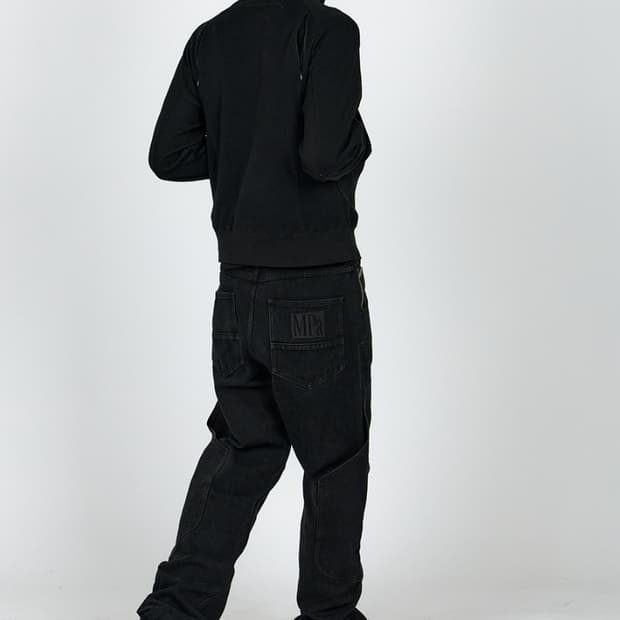 Plastic product calf pocket pants 