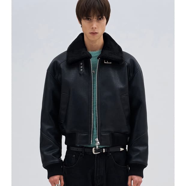 [XL] 도프제이슨 크리즈 빈티지 무톤 봄버 블랙