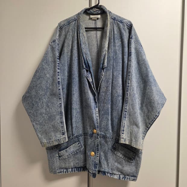 90s Made in USA 데님자켓 코트 L-XL(100-105)