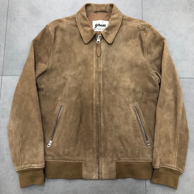 schott 쇼트 고트스킨 염소가죽 스웨이드 레더 자켓 M