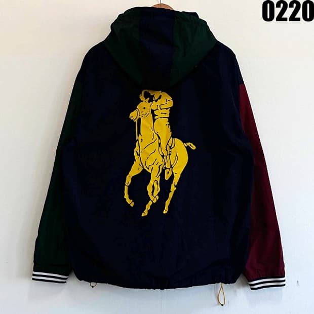 폴로 랄프로렌 USA 빅로고 성조기 아노락 105 0220