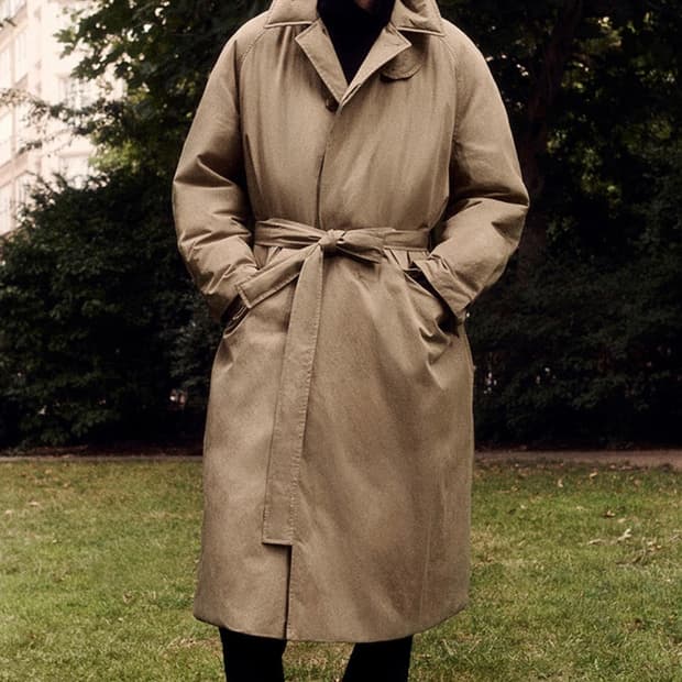 코스 패디드 벨티드 퍼넬넥 코트