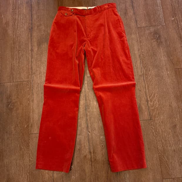 폴로 코듀로이 팬츠 오렌지 p2008