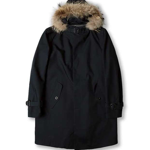 투모로우랜드 [Tomorrowland] 네이비 코튼 모즈 롱 필드 자켓