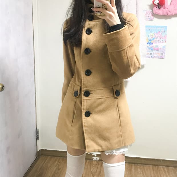 빈티지 라떼 코트 히메갸루 로걀 히메카지 헤이세이 공겜여주 고딕 긱시크