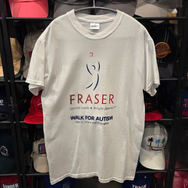 [S] USA수입 빈티지 프린팅 깔끔한 흰티 /Fraser