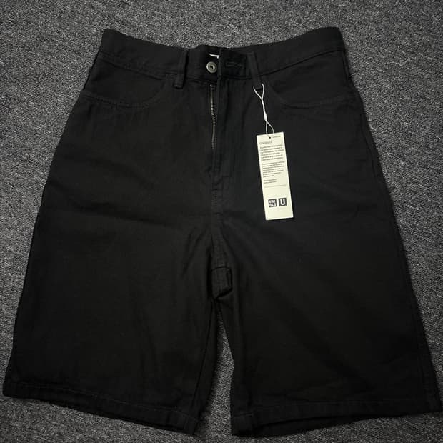 유니클로 U라인 쇼트팬츠 블랙 새상품