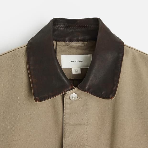 자라 오리진 워시드 캔버스 자켓 토프 그레이