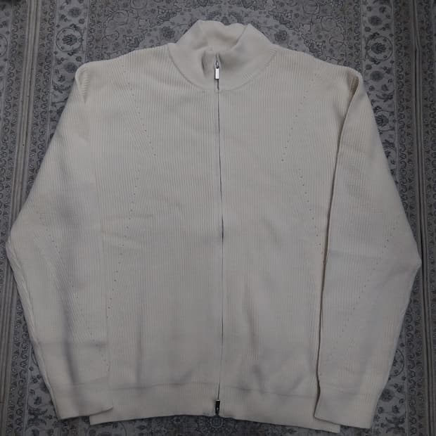 (새상품) W/ 아이보리 니트 집업 가디건