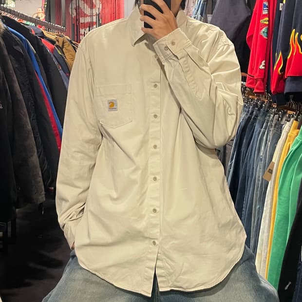 [IM] carhartt 칼하트 아이보리 긴팔셔츠