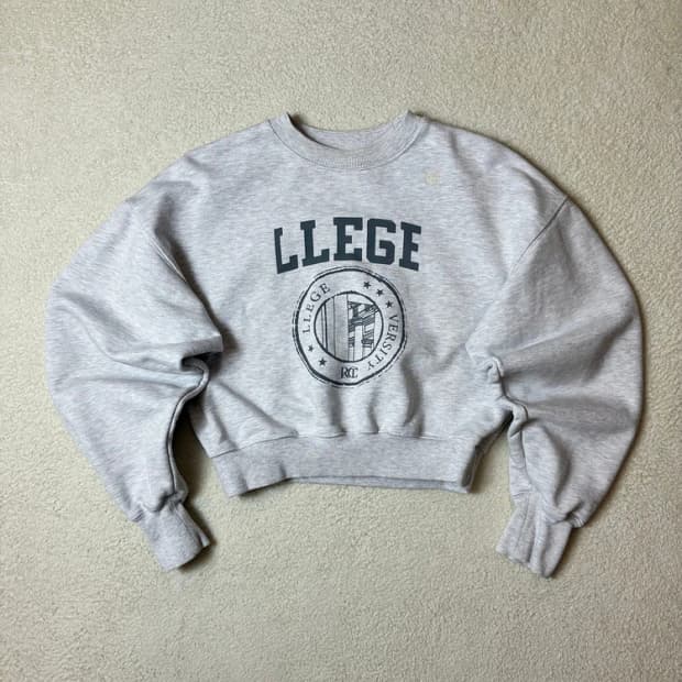 렉토 RECTO 크롭 LLEGE 스웻 맨투맨 PN6435