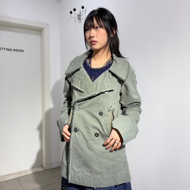 디젤 그런지 더블 코트 자켓