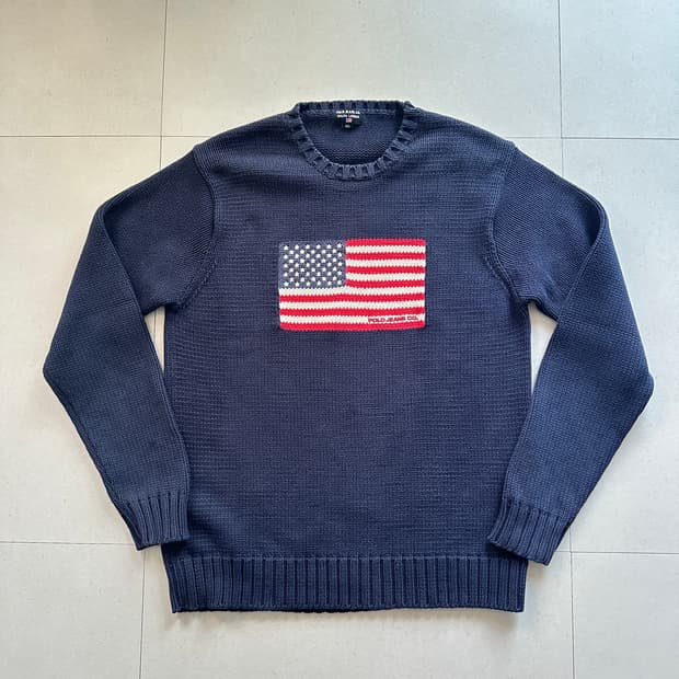 90s 폴로 진스 미국 성조기 니트