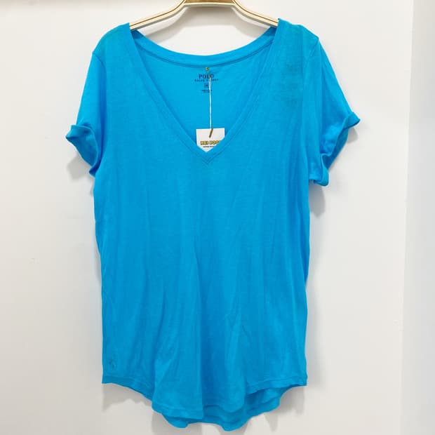 Polo Ralph Lauren V넥 블루 T