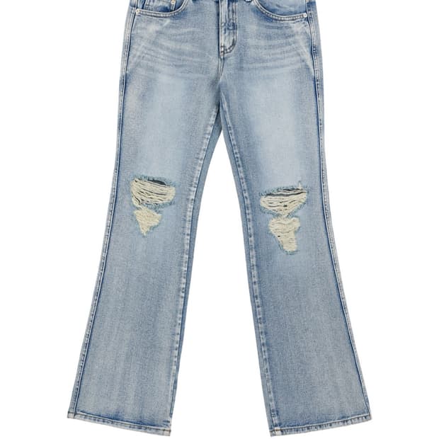 다이닛 DEINET RIPPED DAMAGE BOOTS CUT DENIM
