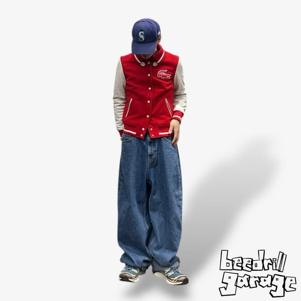 라코스테 하이넥 바시티 자켓