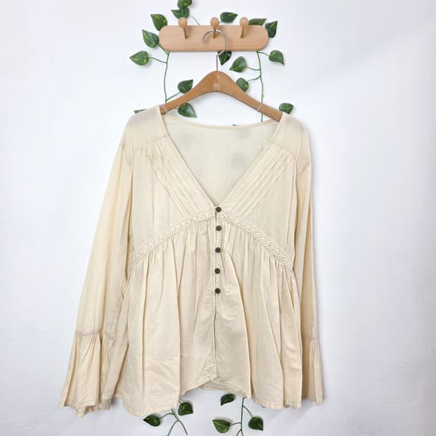 여리핏 버튼업 블라우스