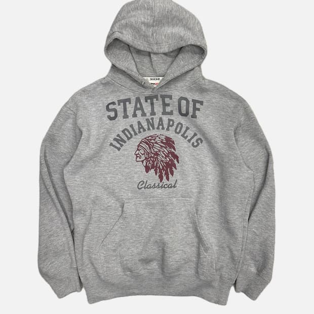 SKKONE indianpolis grey hood t-shirt