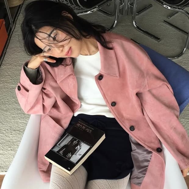 모데스트무드 런던 스웨이드 자켓 핑크