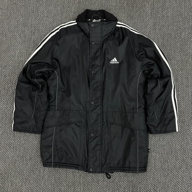 아디다스 삼선 하프 누빔자켓