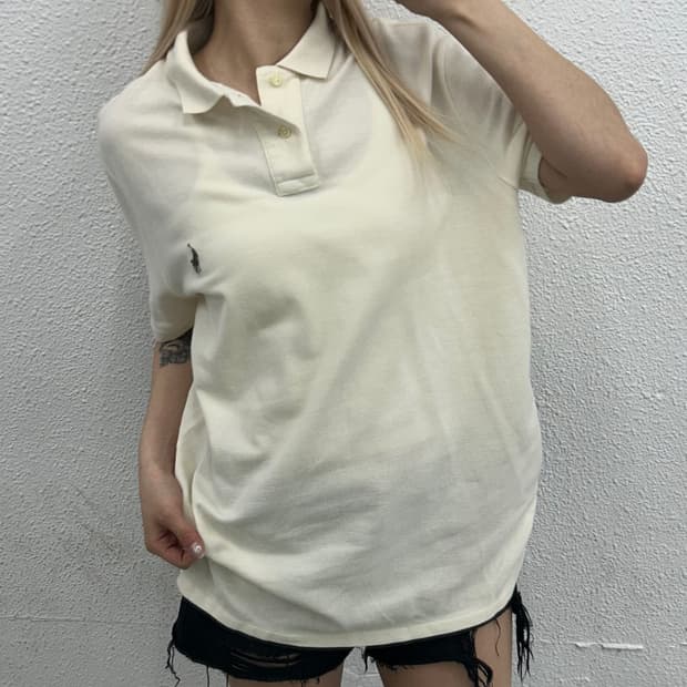 폴로 랄프로렌 브라운포니 아이보리pk반팔 L