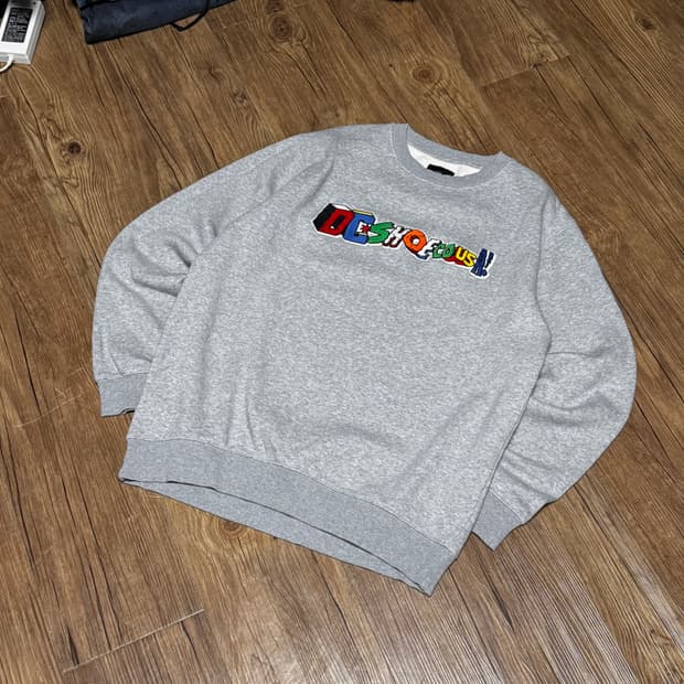 [M] 디씨 슈즈 자수 스케이터 맨투맨