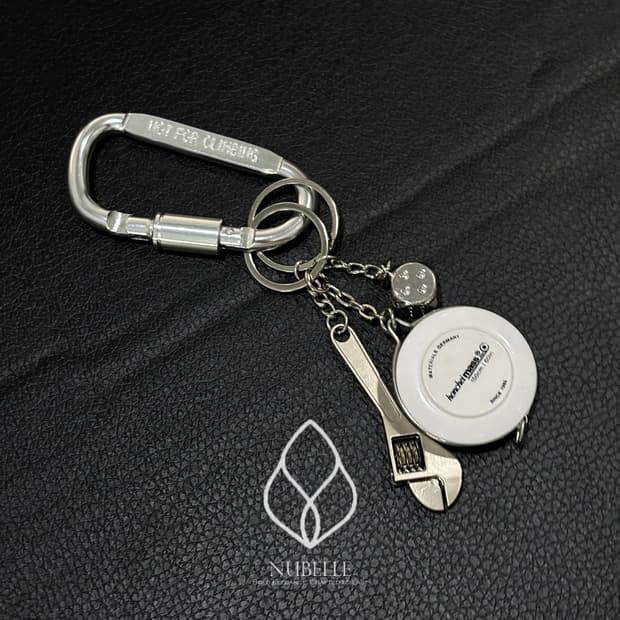 🌗 Carabiner tape keyring / 카라비너 줄자 키링