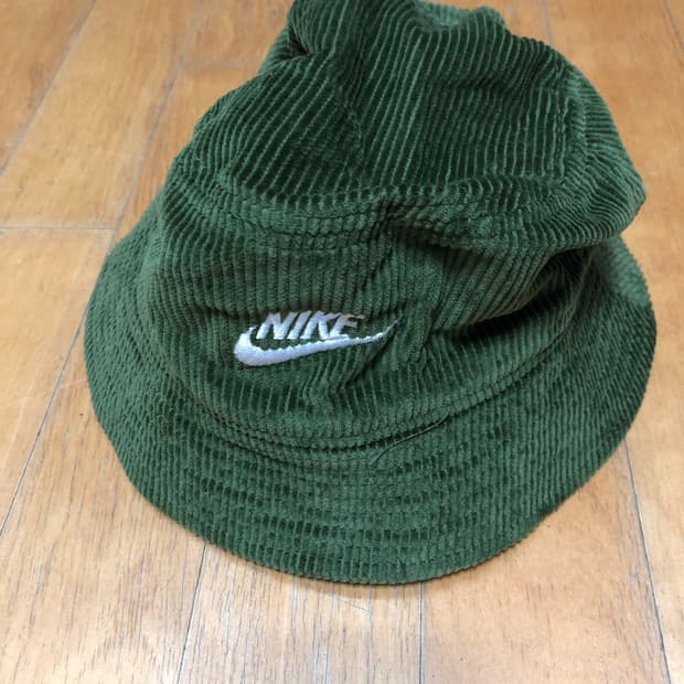 나이키 코듀로이 버킷햇 벙거지 모자 카키 M L