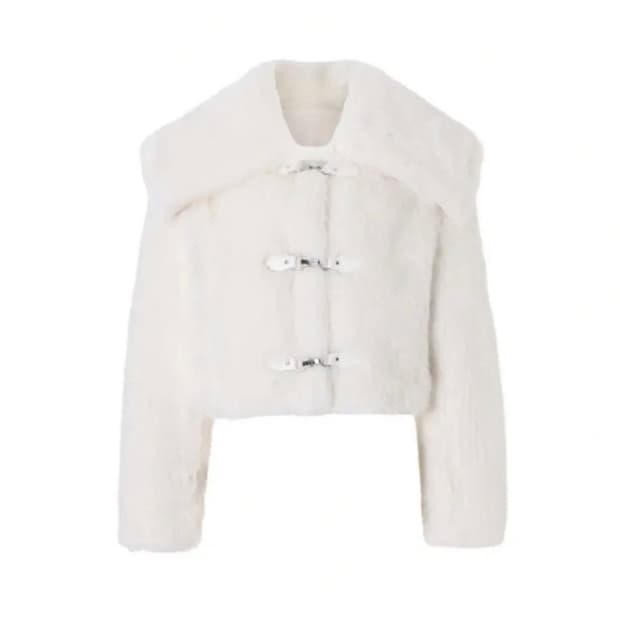 새상품)) 낫유어로즈 베베 세일러 퍼 자켓 화이트