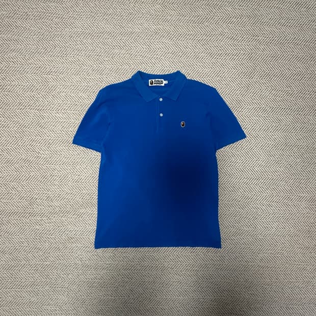 BAPE japan made polo shirt blue