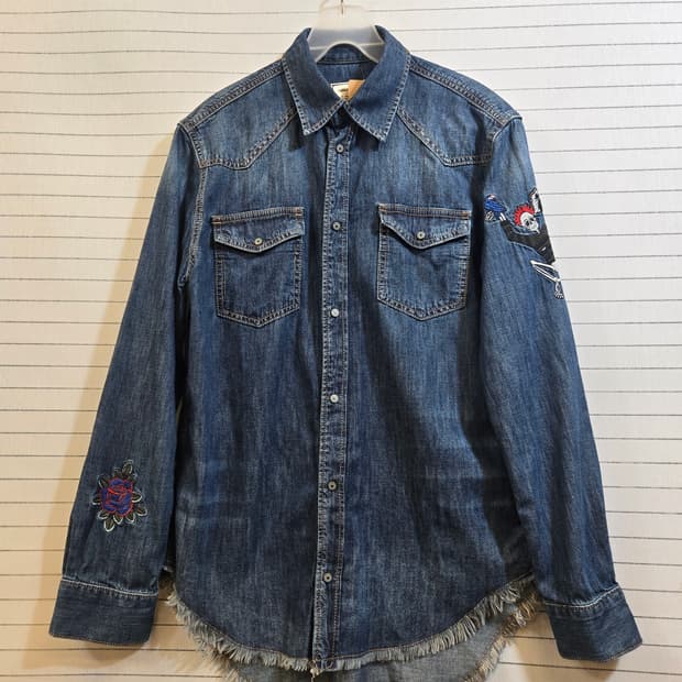 Zadig&Voltaire 데님 셔츠 자수 장식