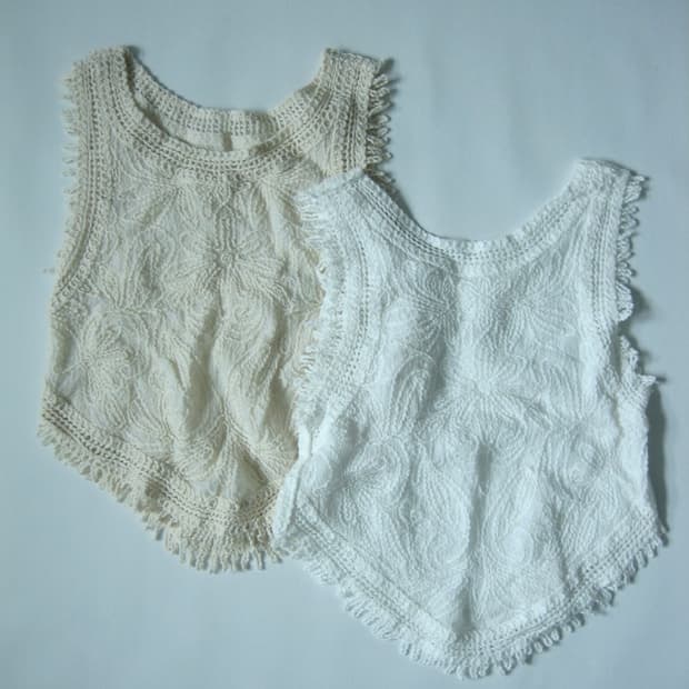 [Vintage] Crochet Lace Froral Tank Top