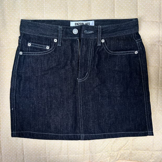 엔조블루스 셀비지 청치마