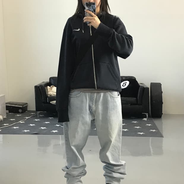 나이키 네이비 후드집업
