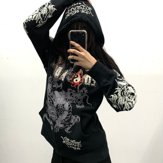 Ed hardy(by. Christian audigier) 후드집업