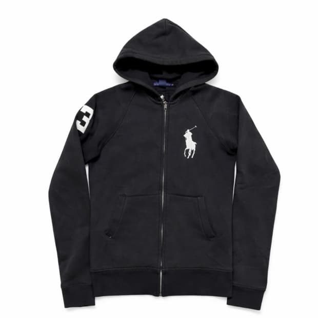 빅포니 폴로 후드집업 블랙 검정
