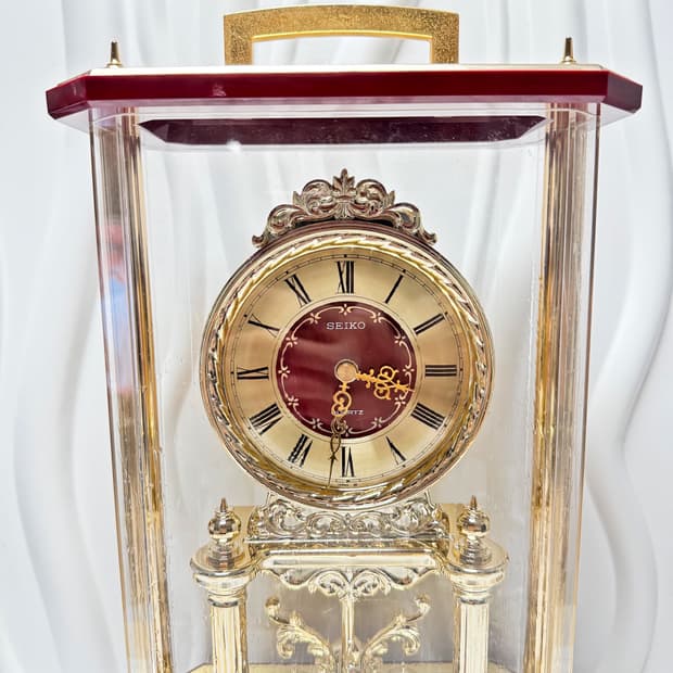 80's90's 세이코 빈티지 세이코 쿼츠 스켈레톤 탁상시계