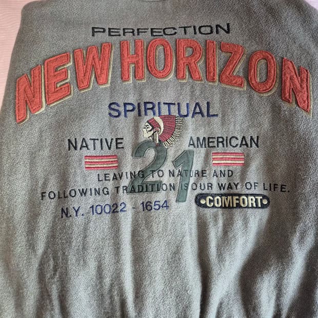 90s 맥그리거 나바호 레더 바시티 자켓 L