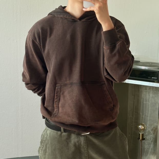 GU 빈티지 워시드 후드티