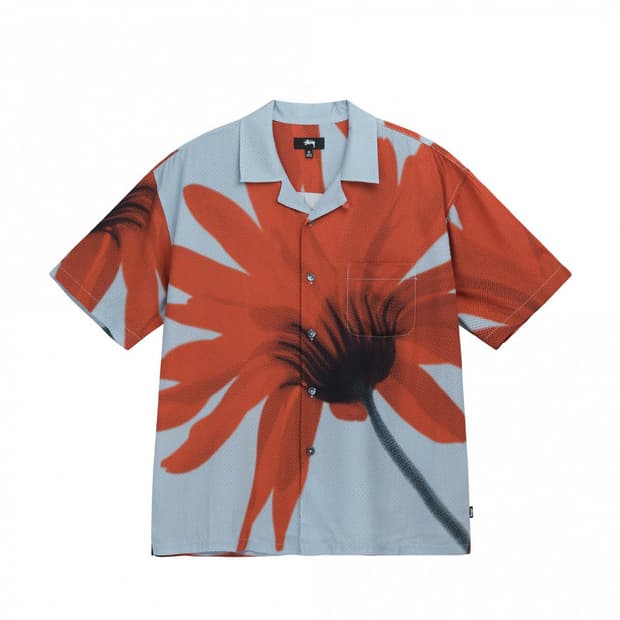 STUSSY HALFTONE FLOWER SHIRT