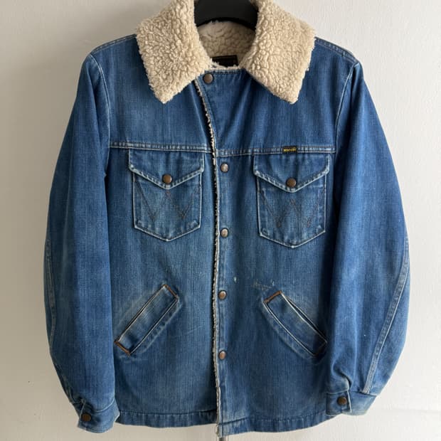 70s Wrangler Sherpa Lined Denim Jacket