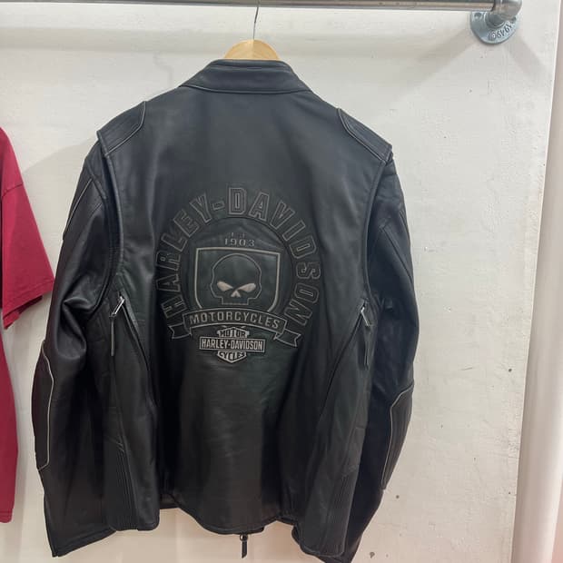 할리데이비슨 소가죽 라이더 자켓