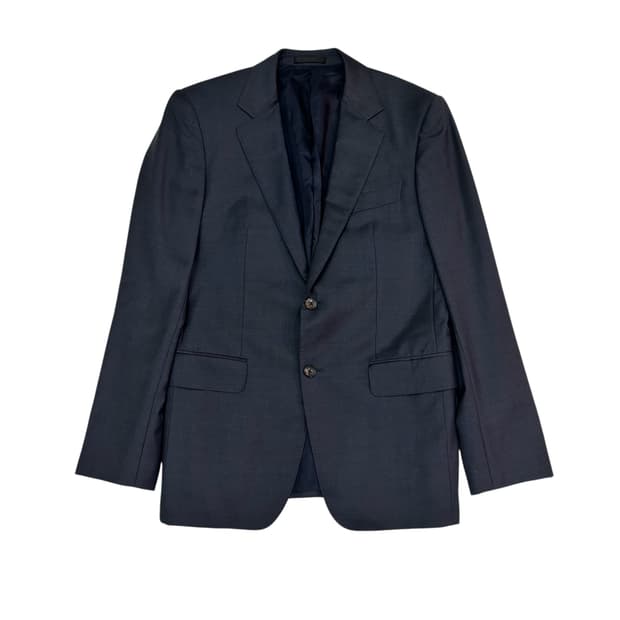 타임 네이비 투버튼 블레이저