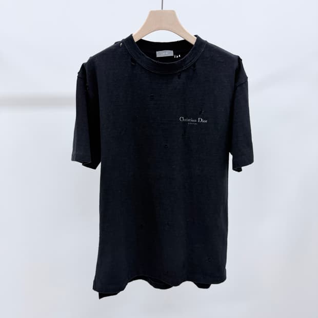 [S+급/S] 디올 꾸뛰르 빈티지 반팔 티셔츠 블랙