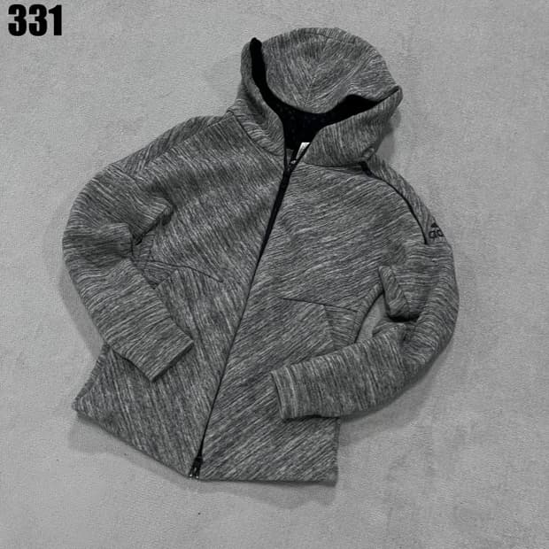 아디다스 회색 후드집업 