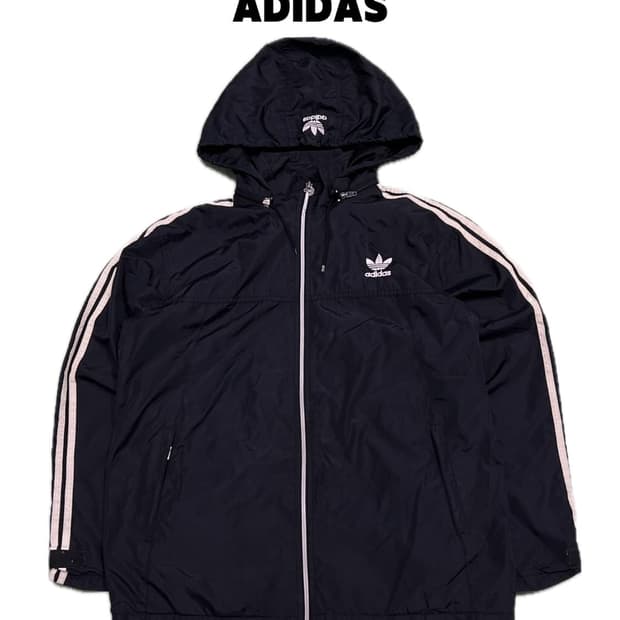 (L) 아디다스 데상트 올드스쿨 백로고 바람막이