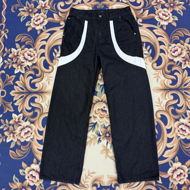 (M)애드 ADD 와이드 흑청데님팬츠