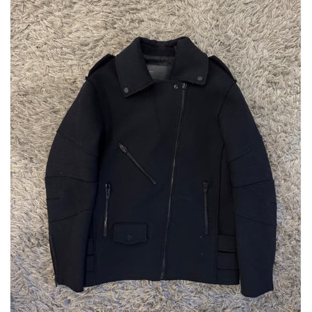 알렉산더왕 H&M 콜라보 울 바이커 자켓