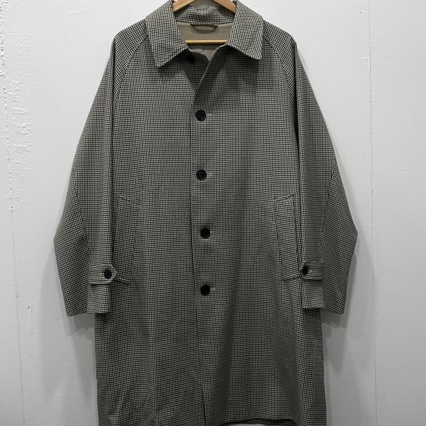 새상품급 GU 지유 유니클로 하운드투스 체크 오버핏 코트 남성 M